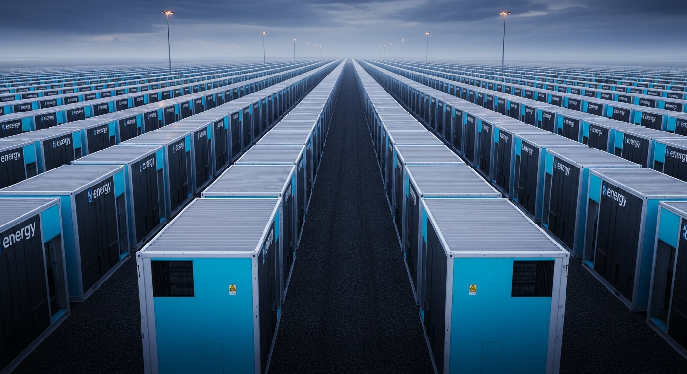 Battery storage rows